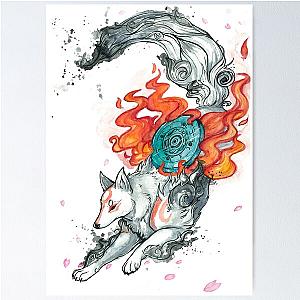 Watercolor Okami Poster