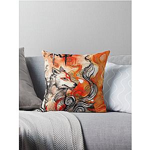 Okami Amaterasu Throw Pillow