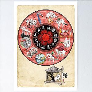 Okami Zodiac Wheel Poster