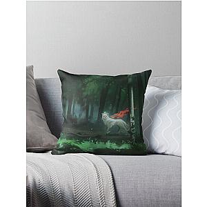 Okami - Bamboo Forest Throw Pillow