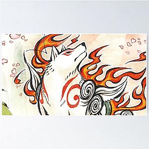 Okami Wolf God Spirit Japanese Aesthetic Poster