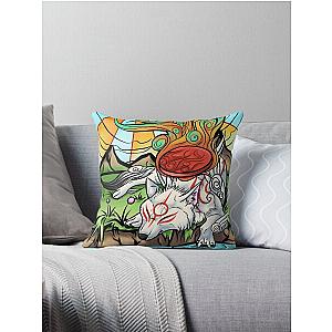 Okami - Amaterasu Rests Throw Pillow