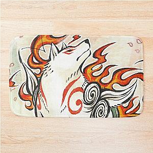 Okami Amaterasu Wolf Spirit Japanese Sun God Bath Mat