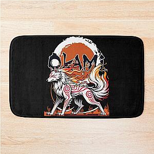 Okami wolf-For japanese games lovers Bath Mat