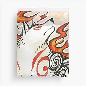 Okami Wolf God Spirit Japanese Aesthetic Duvet Cover