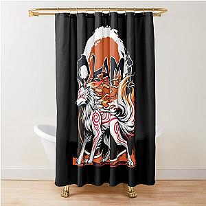 Okami wolf-For japanese games lovers Shower Curtain