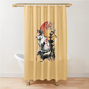 Meow okami style Shower Curtain