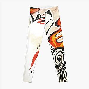 Okami Wolf God Spirit Japanese Aesthetic Leggings