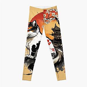 Meow okami style Leggings