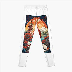 Inari Okami Japanese Goddess Leggings