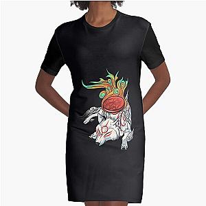 Okami  Amaterasu Rests Graphic T-Shirt Dress