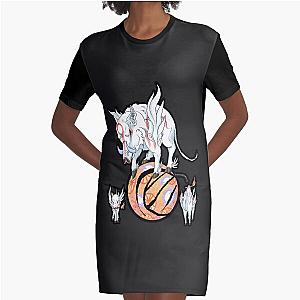 Bakugami - Okami Sticker Graphic T-Shirt Dress