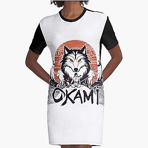 Title Okami-For lovers of Japanese culture Graphic T-Shirt Dress