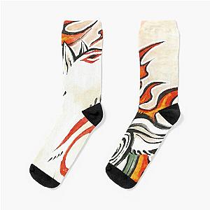 Okami Wolf God Spirit Japanese Aesthetic Socks