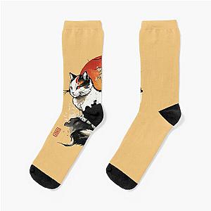 Meow okami style Socks