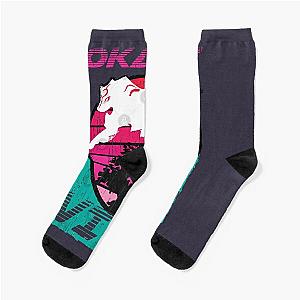 Brown Okami Vice Miami Vice and Okami Mashup Socks