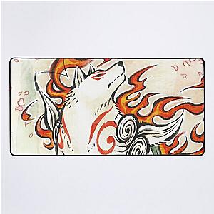 Okami Wolf God Spirit Japanese Aesthetic Desk Mat