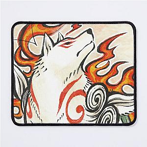 Okami Amaterasu Wolf Spirit Japanese Sun God Mouse Pad