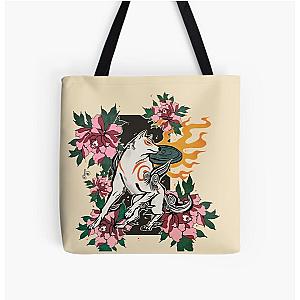 Okami Floral All Over Print Tote Bag