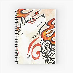 Okami Wolf God Spirit Japanese Aesthetic Spiral Notebook