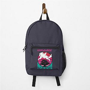 Brown Okami Vice Miami Vice and Okami Mashup Backpack