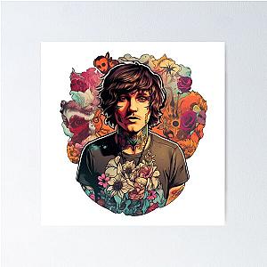 Bring me the Horizon - Oli Sykes Flower Sticker Poster