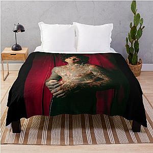 Oli Sykes Tattooed Body Throw Blanket