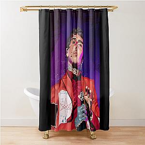 Purple Oli Sykes Shower Curtain