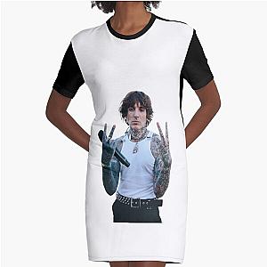 Oli Sykes Peace Signs Graphic T-Shirt Dress