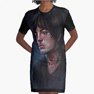 Oli Sykes Fan Art Graphic T-Shirt Dress