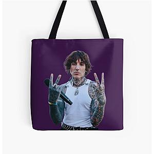 Oli Sykes Peace Signs All Over Print Tote Bag