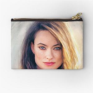 Olivia Wilde - Pastel Canvas Portrait Painting Zipper Pouch