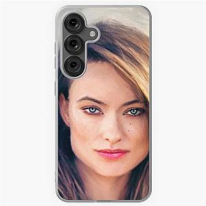 Olivia Wilde pastel on canvas portrait painting Samsung Galaxy soft case