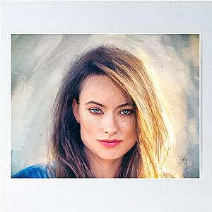 Olivia Wilde - Pastel Portrait Painting on Canvas Poster