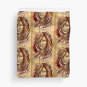 Olivia Wilde Portrait Digital Painting Duvet Cover
