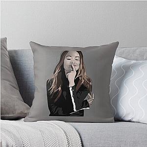 Olivia Wilde Black White Throw Pillow