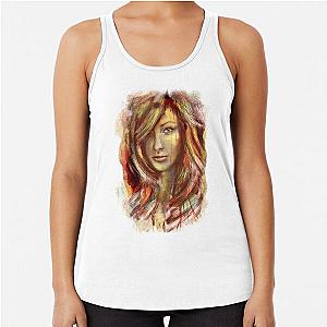 Olivia Wilde Portrait T Shirt Digital Painting Racerback Tank Top