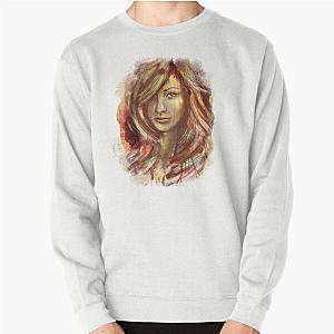 Olivia Wilde Portrait Digital Painting Pullover Sweatshirt