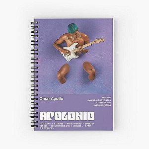 Omar Apollo - Apolonio Tracklist Poster Spiral Notebook RB0104