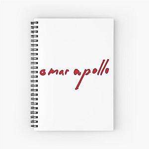 Omar Apollo Tour Merch Omar Apollo Logo Spiral Notebook