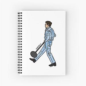 Omar Apollo Blue Suit Spiral Notebook