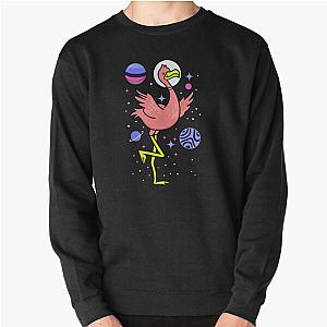 Omnisexual Sweatshirts - Omnisexual Flamingo In Space Omnisexual Pride Pullover Sweatshirt RB1901