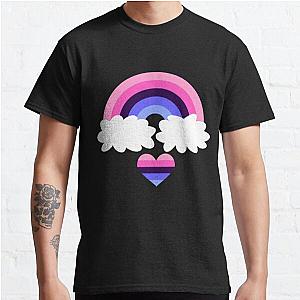 Omnisexual T-Shirts - Omnisexual | Omniromantic Rainbow and Heart Classic T-Shirt RB1901