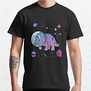 Omnisexual T-Shirts - Omnisexual Triceratops In Space Omnisexual Pride Classic T-Shirt RB1901