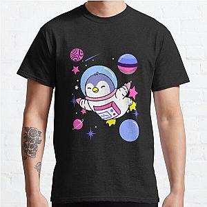 Omnisexual T-Shirts - Omnisexual Penguin In Space Omnisexual Pride Classic T-Shirt RB1901