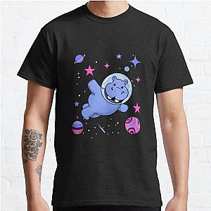 Omnisexual T-Shirts - Omnisexual Hippo In Space Omnisexual Pride Classic T-Shirt RB1901