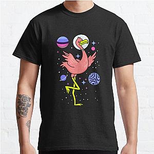 Omnisexual T-Shirts - Omnisexual Flamingo In Space Omnisexual Pride Classic T-Shirt RB1901