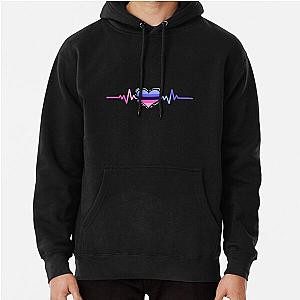 Omnisexual Hoodies - Omnisexual Heartbeat Omnisexual Pride Pullover Hoodie RB1901