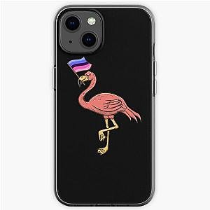 Omnisexual Cases - Flamingo With Omnisexual Pride Flag iPhone Soft Case RB1901