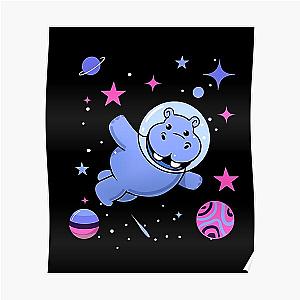 Omnisexual Posters - Omnisexual Hippo In Space Omnisexual Pride Poster RB1901